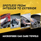 HOMEXCEL Grey Microfiber Cleaning Cloth 6 Pack, 12.5 x 12.5 inch Microfiber Towels for Cars, Ultra Absorbent Car Washing Cloth, Lint Free Streak Free Cleaning Rags for Car, Kitchen, and Window