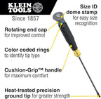Klein Tools 85615 Mini Precision Screwdriver Set, 4-Piece Phillips and Slotted Set, Ideal for Electronics, Small Appliances, Terminal Blocks