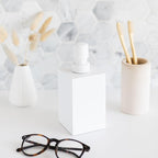 Matte White Soap Dispenser for Bathroom, 15oz Square Rustproof Liquid Hand Dish Soap Dispenser Pump for Kitchen Sink, Countertop, and Bathroom