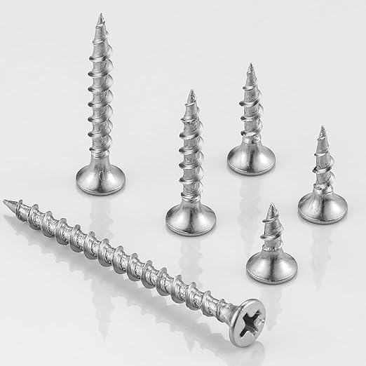 #6 410 Stainless Steel Fastener Drywall Screws Kit-Phillips with coarse Threaded tip, Suitable for Drywall Slate, Wood, etc.