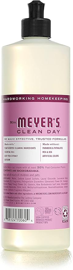 MRS. MEYER'S CLEAN DAY Variety Dish Soap Scent (Lilac + Mint + Peony)