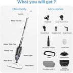 Steam Mop - All-in-one Powerful Handheld Steam Cleaner Detachable Handheld Steam Cleaner for Home,MultiPurpose Steamer for Hardwood Floors，Clothes,Windows,Tiles,Carpet, Whole Home Use