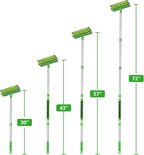 Ceiling Fan Cleaner Duster with 6 Ft/72'' Extension Pole High Ceiling Fan Blade Cleaning Tool Microfiber Duster Reusable Pads for Cleaning Ceiling Fan, Baseboard, Blind, Cobweb, Molding