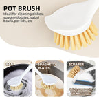 5 Pack Bottle Brush Set with 2 Dish Brush, Palm Scrub Brush and 2 Straw Brush for Kitchen Dishes Bottle Cup Pot Pans and Straws