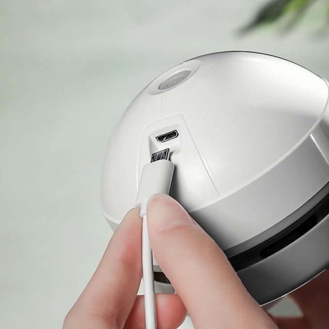 Desktop Vacuum Cleaner Mini,Cordless & Portable,Dust & Crumb Sweeper,Cute Cartoon Robot,USB,Easy to Remove Dust/Hair/Pet Hair/Crumbs on Desktop/Table/Keyboard/Sofa and etc,Lightweight Design