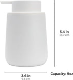 Matte White Hand Soap Dispenser Pump, 9 oz Rustproof Liquid Dish Soap Dispenser Bottle for Various Places Such as Kitchen, Countertop, and Bathroom