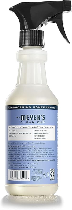 Mrs. Meyer's All-Purpose Cleaner Spray, Bluebell, 16 fl. oz. (Pack of 6)