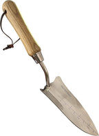 Garden Guru Eco Transplanter Trowel Shovel- 100% Recycled Stainless Steel - Rust Resistant - FSC Certified Wood Ergonomic Handle - Perfect Tool for Gardening Weeding Transplanting and Digging