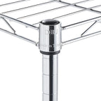 Heavy Duty 4 Tier Wire Shelving Unit Storage Rack, Metal Shelves Utility Organizers, Organization Units for Products, Plant, Pantry, Garage, Laundry Durable Shelf Stand, Chrome, 14"W x 30"L X 48"H