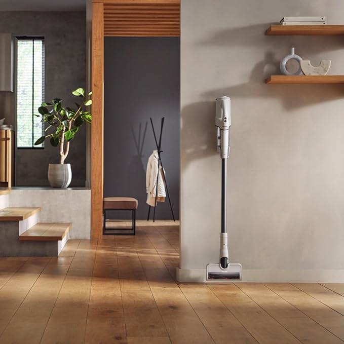 Miele Duoflex Extra Vacuum Cleaner, Cordless and Bagless Multi-Use, Multi-Floor Flexible Stick Vacuum with 2 Attachable Brushes, in Brilliant White / Space Grey