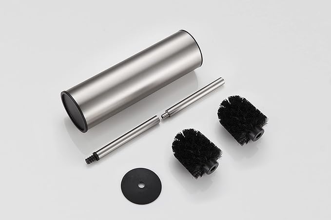 BGL Toilet Brush and Holder,Stainless Steel Toilet Brushes for Bathroom with Holder, Toilet Bowl Brush and HolderBrushed Nickel