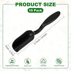 10-Pack Mini Gardening Shovel Spoons, Plastic Garden Soil Scoops for Cultivation Digging Transplanting/Flower Planting/Plant Succulent, Colorful Small Gardening Tools [Black]
