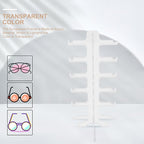 SAFIGLE 6-Tier Plastic Sunglasses Organizer Rack, Eyewear Display Stand with Multi-Layer Storage, Desktop Glasses Display Holder for Sunglasses and Eyeglasses, Home and Office Use