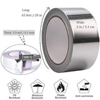 6Rolls Aluminum Foil Tapes, HVAC Duct Tape Heavy Duty, Silver Metal Adhesive Insulation Tape (3.9mil, 2"x65 Feet) High Temperature for Pipe Ductwork, Sealing Patching Heat Cold Air Ducts, Dryer Vents