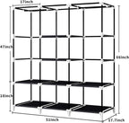 Portable Closet, 51 Inch Wardrobe Closet for Hanging Clothes with 2 Hanging Rods, 8 Storage Organizer Shelves for Bedroom, Durable and Easy to Assemble, Black