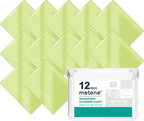 Metene 12 Pack Microfiber Cleaning Cloth (6 "x7"), Individually Wrapped and Equipped with a Storage Box | Microfiber Cloth for Glasses, Screens, Camera Lens and More(Light Green)