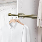 FIRJOY 12" Valet Rod for Closet Pull Out (1 Pack, Antique Brass)