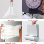 18 Gallon Compactor Kitchen Trash Bags 1.2 Mil THICK Heavy Duty 50 Count with Reinforced Drawstring | Perfect Fit for 18 Gallon & Most Kitchen Compactors | Tear & Leak Resistant