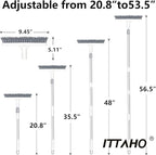 ITTAHO 2 Pack Grout Cleaning Brush with Long Handle, Swivel V-Shape Grout Scrub Brush, Extendable Handle for Tile Floors, Bathroom, Shower, Corner