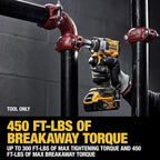 DEWALT ATOMIC 20V MAX* 1/2 in. Cordless Impact Wrench with Hog Ring Anvil (Tool Only) (DCF921B)