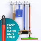 HeloMorSqueegee Broom Scrubbing Brush with Telescopic Long Handle for Garage, Patio, Deck, Tile and Shower (59 Inch (Metal Broom Handle))