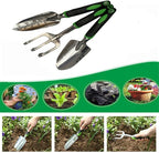 SZHDXSY,Garden Tools Set 3 Pack Garden Hand Shovels Garden Trowels , Included Trowel, Transplant Trowel and Cultivator Hand Rake,Durable Garden Hand Tools ,with Ergonomic Rubberized Non-Slip Grip,