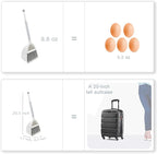 Small Broom and Dustpan Set, Household Mini Broom and Dustpan Set, Mini Broom and Cleaning Set Suitable for Various Small Areas (White)