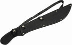 Szco Supplies 21” Full-Tang Curved Sawback Machete with Cord-Wrapped Handle, 420 Stainless Steel Blade, and Nylon Sheath for Camping, Hiking, and Survival