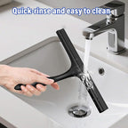 All-Purpose Shower Squeegee for Shower Glass Door with Adhesive Hook, Bathroom Cleaner Tool Household Squeegee,10 inch, Black