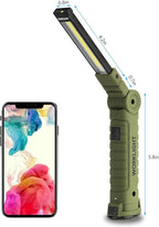 4 Pack Rechargeable LED Work Lights with Magnetic Base and 360° Rotation, 5 Modes for BBQ, Camping, Reading, and Car Repair