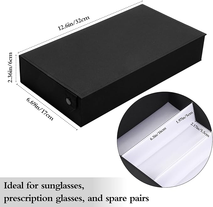 5-Slot Eyeglass Case Organizer - Portable Storage for Sunglasses & Glasses, Perfect for Travel & Home Use