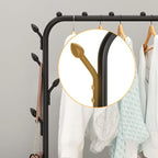 Wardrobe Closet, Portable Clothing Rack for Hanging Clothes,Clothing Storage Shelf,with Storage Shelves,for Cloakroom Bedroom, Design Good Load Bearing Non-Slip Corrosion Resistant White