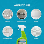 StoneTech Quartz & Tile Cleaner Spray – Quartz Countertop Cleaner for Engineered Stone, Ceramic & Porcelain – Removes Dirt & Spills – 2-Pack, 24oz Each + 2 Microfiber Cloths Fresh Scent