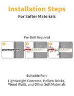 Self Drilling Drywall Anchors and Screws Kit (120PCS, 2 Sizes – #6 & #8) – Heavy Duty Wall Anchors for Curtain Rods,Shelves,Picture Frames – No Pre-Drill,Easy Installation