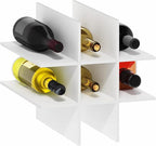 Furinno Cubicle 9-Compartment Bottle Storage Cube Organizer Insert (Does not fit IKEA Kallax Shelving), White