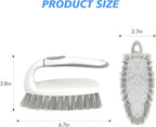 SetSail Heavy Duty Scrub Brush, Stiff Bristles Cleaning Brush with Non Slip Handle Shower Scrubber for Bathroom Kitchen Bathtub Tile Sink, 2 Pack(Grey White)