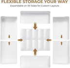 Expandable Drawer Organizer – 14-Grid Storage Box for Underwear, Bras, Socks, Baby Clothes – Fits Closets & Dressers (10+4)