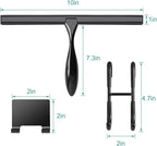 Shower Squeegee for Glass Doors,10-Inch Shower Glass Squeegee, Matte Black Shower Squeegee for Shower Doors,Mirror,Windows, with Shower Door Hook and Adhesive Hook