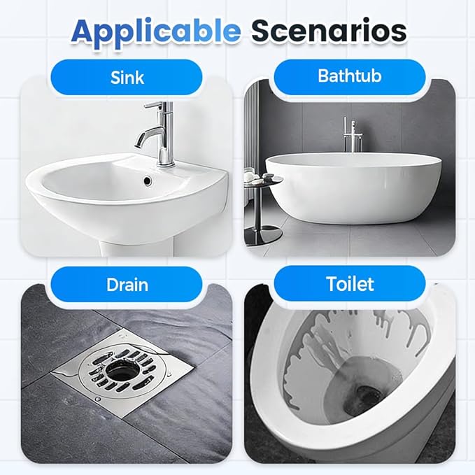 Drain Cleaner Powder, 2026 New Multi-functional Pipeline Dredging Agent, Sink Drain Cleaning Powder for Kitchen, Bathroom, Toilet, Pipe Maintenance (1PC)