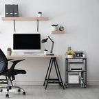 LIANTRAL 3 Tier Rolling Cart, Black Kitchen Carts on Wheels with Storage, Multifunctional Utility Cart for Kitchen Bathroom Living Room Bar Office