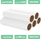 9.5 inch Lint Roller Refills Only, Fit for 9.4/9.45/9.5 inch Large Lint Rollers for Floor Carpet Couch, Extra Sticky Pet Hair Lint Roller Refill 5 Pack, Total 300 Sheets (9.5'' Wide)