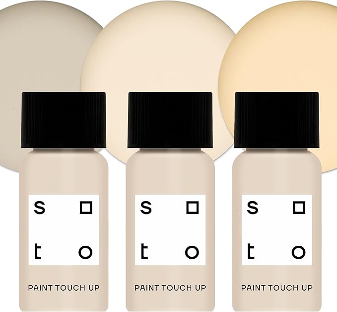 soto Paint Touch Up, Set of 3, 10 mL Multi-Surface, Matte Finish (Beiges) - Beige Scratch Repair for Furniture, Walls, Cabinets, Trim, Doors, Indoor/Outdoor
