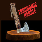 Viking Axe Gift Viking Knife with Sheath | Hand Forged Real Handmade Outdoor Hunting Camping Axes and Hatchets | Viking Gifts for Men (Sm-Rope)