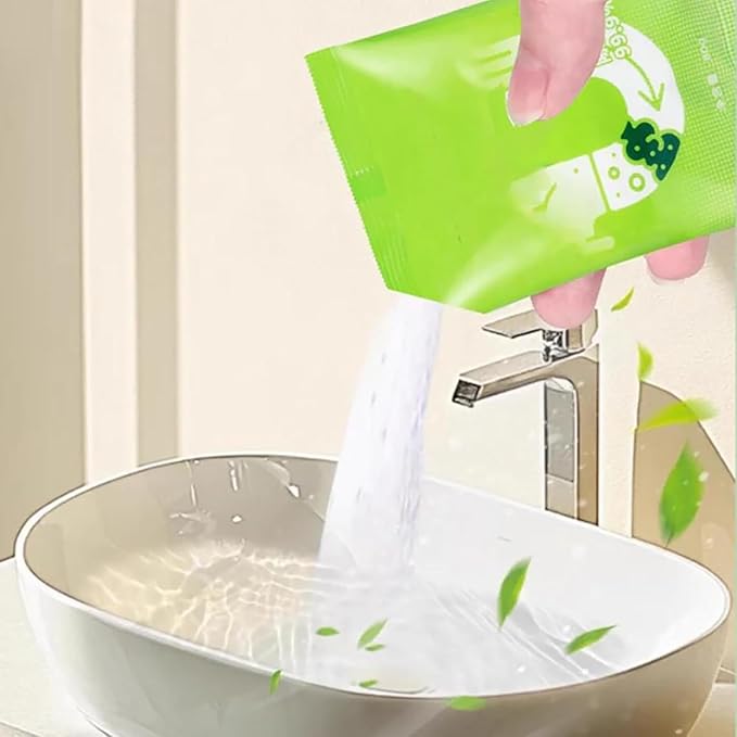 Powerful Pipe Dredging Agent, Powerful Pipeline Dredging Powder, Sink And Drain Cleaner Powder, Drain Clog Remover Agent, Multi-Functional Pipe Unclogging For Kitchen Toilet Bathroom (5PC)