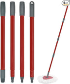 Mop Handle for Ocedar, Mop Handle for O Cedar, Spin Mop Replacement Handle for O Cedar, 4 Section 30" to 58" Mop Handles for Ocedar Spin Mop & H2pro Flat Mop, Mop Stick Mop Pole Handle for Ocedar Mop