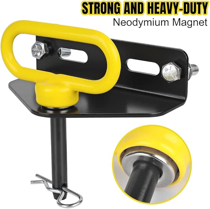 1/2 inch Magnetic Trailer Hitch Pin and Clip Tow Hitch Pin Pin Heavy Duty Lawn Mower Hitch for Tractors, Towing, Lawn Mower, Golf Cart and ATV, Heavy Duty Gate Pin,2PCS