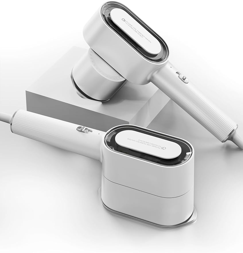 KopBeau Steamer for Clothes,2-in-1 Clothes Steamer & Iron for Wrinkles Remover,NTC Precision Ironing Protects Clothes,14 Min of Continuous Steam,1000W Travel Steamer for Travel and Home Use,White