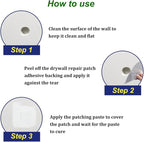 10 Pcs 2/4/6 Inch Wall Patch Repair,Drywall Patch Self-Adhesive Mesh Drywall Patch and Fiberglass Repair Kit,Aluminum Heavy Duty Dry Wall Mesh Hole Repair Patch for Drywall Plasterboard