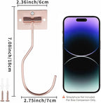 Self-Adhesive Banana Hooks, Foldable Magnetic Hanger Under Cabinet, Sturdy Metal Banana Holder for Kitchen, Space-Saving Design to Keep Bananas Fresh 1 Pieces Rose Gold
