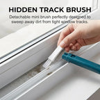 Window Screen Cleaning Brush,2 in 1 Window Screen Cleaner Tool with Squeegee,Mesh Screen Cleaner,Multi-Purpose Cleaning Brush for Patio, Door, Porch Screens (Yellow Green)